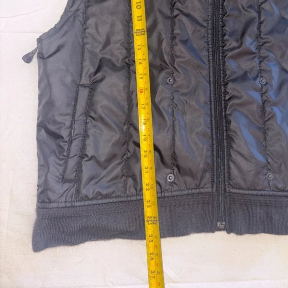 Vintage Polo Ralph Lauren Black Vertical Quilt Insulated Vest Men's XL Snaps